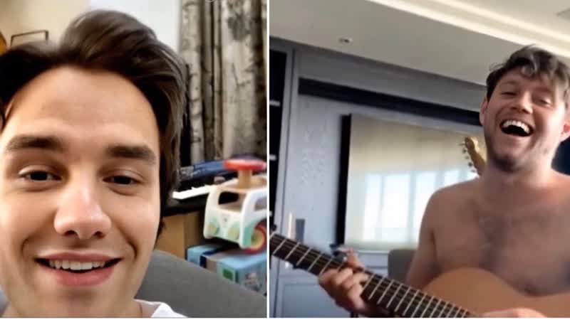 Niall horan live on instagram with liam payne april 20, 2020