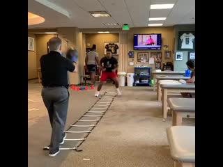 Working hard in rehab & performance! @tuamaann porn the fast feet ladder drill with switches & reverses he’s looking outs