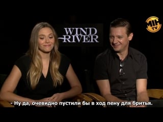 Elizabeth olsen and jeremy renner, wind river interview,