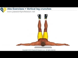 Vertical leg crunches upper abs exercise