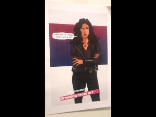 Stephanie’s dressing room art (via @iamstephbeatz on instagram)