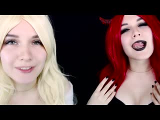 Асмр ангел демон ролевая игра 👼😈 asmr 💋 twin angel demon roleplay