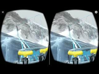 Virtual reality snow roller coaster 3d vr sbs |