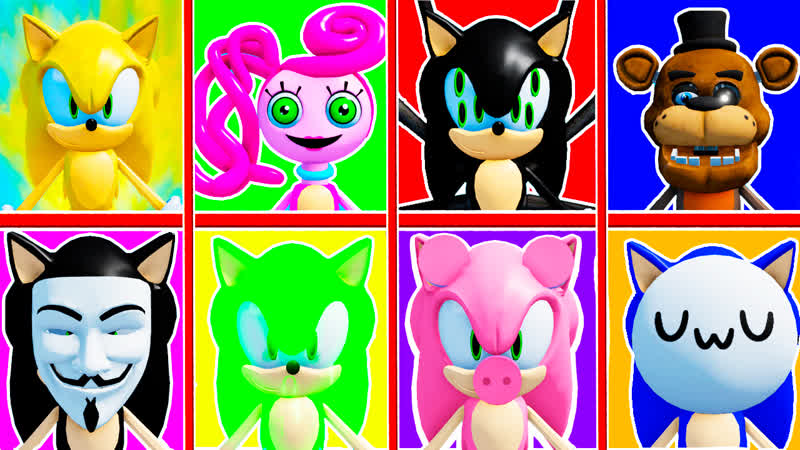 Мамочка соник фредди эволюция в роблокс морф! нуб и про видео roblox sonic morphs