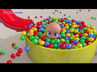 Learn colors with baby and balls