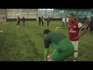 Arsenal target practice wojciech szczesny hits wengers car kit launch 2012 2013