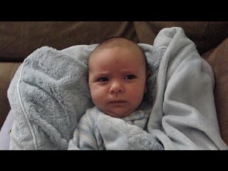 Baby oliver wakes up with every emotion