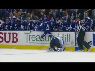 Kadri with a big but questionable hit on chiarot