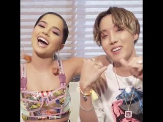 The secret is out! j hope of @bts twt and @iambeckyg just dropped their new collab chicken