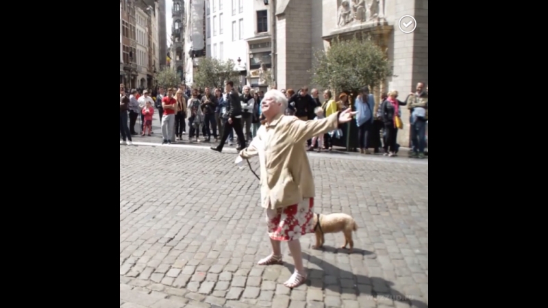 Бабуся отжигает битбокс в брюсселе