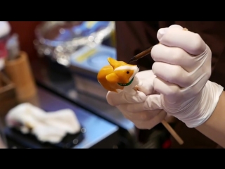 Japanese candy lollipops dog, bird, beetle, monkey amezaiku yoshihara tokyo japan