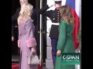 Awkward trump appears to leave first lady melania trump and monika babisov, wife of czech (1)