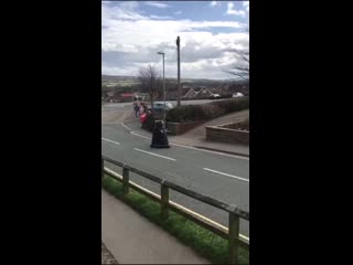 Sandford police using a dalek to order people to stay inside