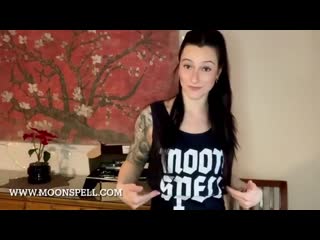 Diva satanica shows her collection of moonspell albums