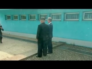 Breaking news for the 1st time, a north korean dictator has crossed the border with south korea to engage in face to face talks