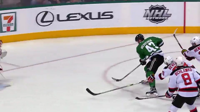 Valeri nichushkin goal on cory schneider march 4th, 2016