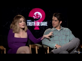 Never have i ever with lucy hale tyler posey truth or dare movie interview exclusive