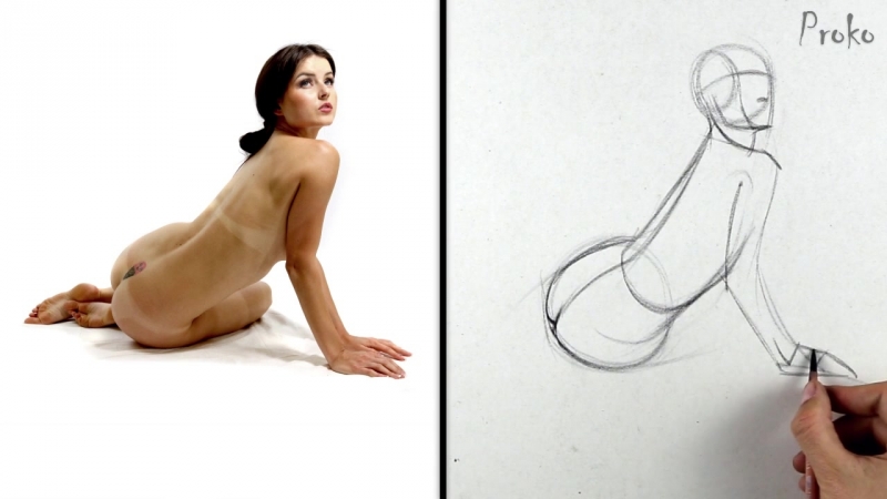 Proko figure drawing fundamentals 06 mannequinization mannequinization example 17