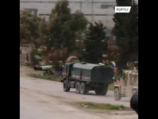 Russian and turkish forces seen driving near saraqib as ceasefire comes into force syria