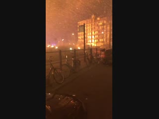 Little bonfire in scheveningen (the netherlands)