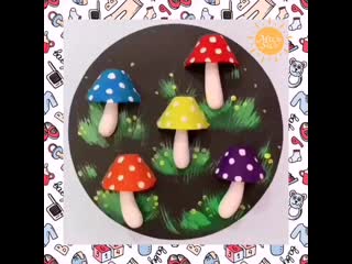 Аппликация объёмная «грибная полянка» mum sun