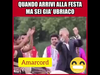 Quando arrivi alla festa, ma sei gia' ubriaco