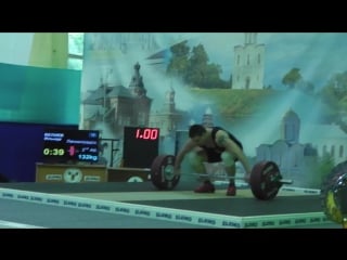 Veliev il'nur snatch 132kg@85kg ( bw 84,6kg )