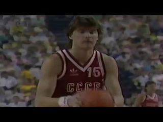 Sabonis (25 pts) ● ussr 9190 yugoslavia ● world championship 1986 ● 1/2 final