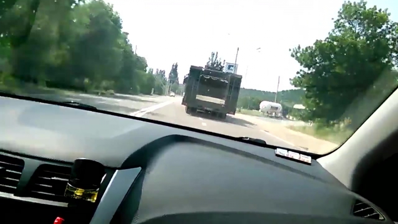 Жесть!!! танк упал в обрыв трасса симферополь ялта 10 07 2015