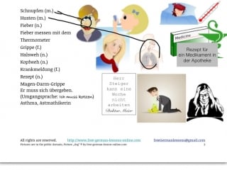 Learn german dialogues beim arzt at the doctors video 2