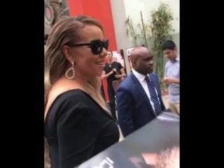 Mariah with the lambs today outside the chinese theater😊