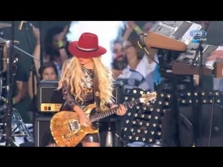 Richie sambora and orianthi молодые or alive livin on a prayer live in sydney 2016 nrl final