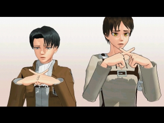 [mmd] gwiyomi song levi and eren