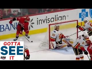 Gotta see it andrei svechnikov scores lacrosse style goal to stun david rittich