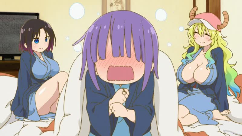 Дракон горничная госпожи кобаяси(kobayashi san chi no maid dragon) 14 [rus озвучка] (аниме эротика,молодые,porn,не хентай hentai)