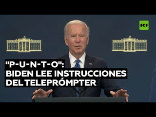 "p u n t o" pillan a biden leyendo instrucciones del teleprómpter