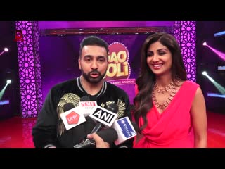 Shilpa shetty with husband raj kundra arrives at her upcoming show boli lagao