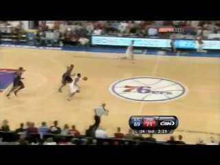 Nba andre iguodala amazing play, block fast break & putback vs hawks mar 26, 2010