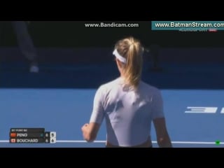Set point genie bouchard vs shuai peng 7 6(6) #ausopen #r2