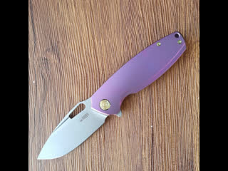 25% off kubey kb360c tityus folding knife 14c28n steel purple 6al4v titanium handle