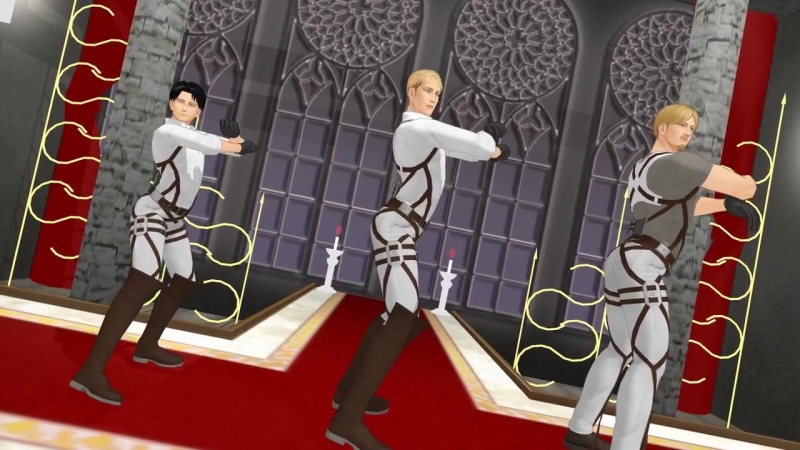 [snk mmd] step (erwin, levi, mike)