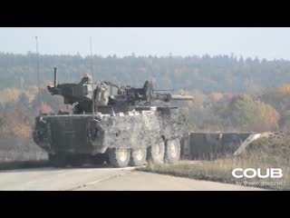 M1128 stryker (105 mm cannon in action)