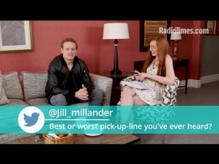 Outlanders sam heughan faces quick fire fan questions