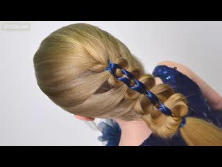 Elegant ribbon braid new party prom hairstyle 2019 for girls little g