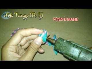 Diy cara membuat bros bunga kaktus kanzashi flower 17 🌸