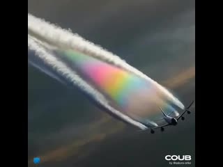 Is how airplanes create rainbows