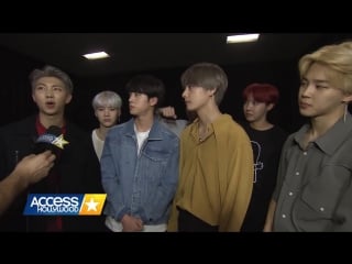 [interview] 171118 bts discusses their intensely loyal fans & celeb crushes! @ access hollywood