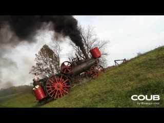 Hill climbing with a minneapolis steam traction engine