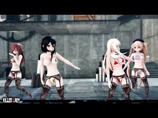 【mmd艦これ】白露改二型でkiller lady 水着ver 歌詞つき