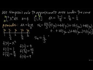 [05 integrals other approximation methods] 038 simpsons rule